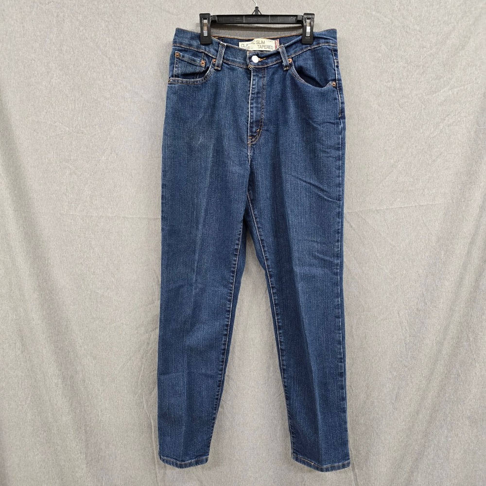 Vintage Levis 512 Womens Jeans 10 S Dark Wash Classic Slim Tapered High Rise